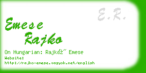 emese rajko business card